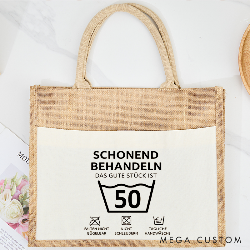 Birthday Jute Bag Birthday Gift Sustainable Gift Bag Shopping Bag for Mom Wife