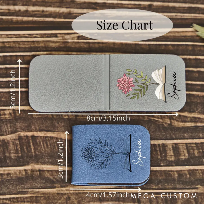 Personalized Birth Flower Magnetic Bookmark A Meaningful Book Lover Gift for Women