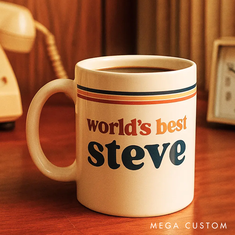 Personalised Coffee Cup Custom Retro Mug Gift For Him Vintage Custom Dad Gift Boyfriend Gift