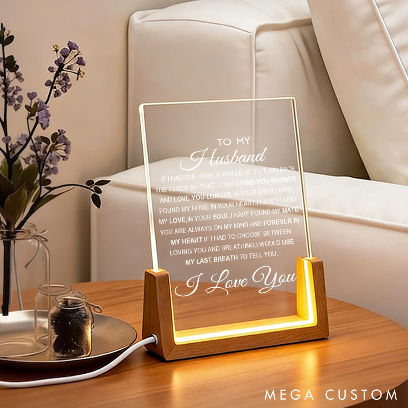 To My Husband Acrylic Plaque Gift For Husband Sentimental Gift Heartfelt Gift Keepsake Gift Valentines Day Gift Anniversary Gift