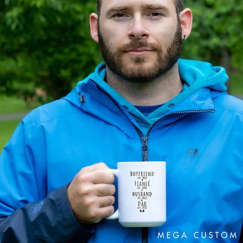 Personalized First Time Dad Mug from Wife Funny Dad-to-Be Gift Gift for New Dad Pregnancy Reveal Gift for Husband Boyfriend