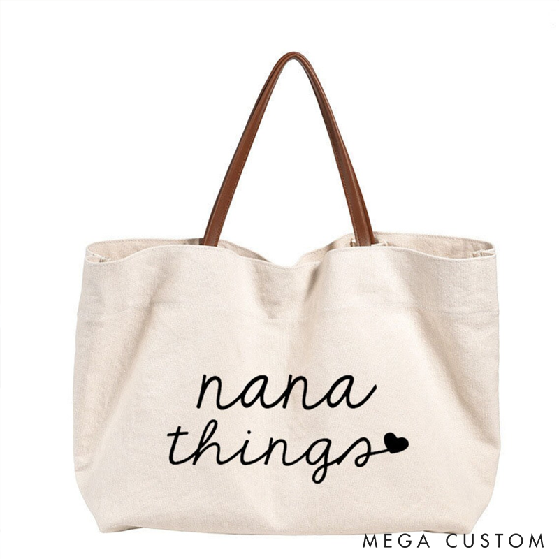 Personalized Grandma Gift Nana Things Tote Bag Mothers Day Gift For Grandma New Grandma Gift