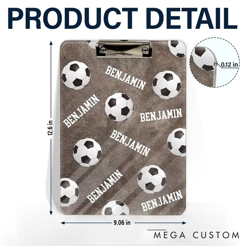 Personalized Sport Clipboard with Custom Name and Bold Sports Design