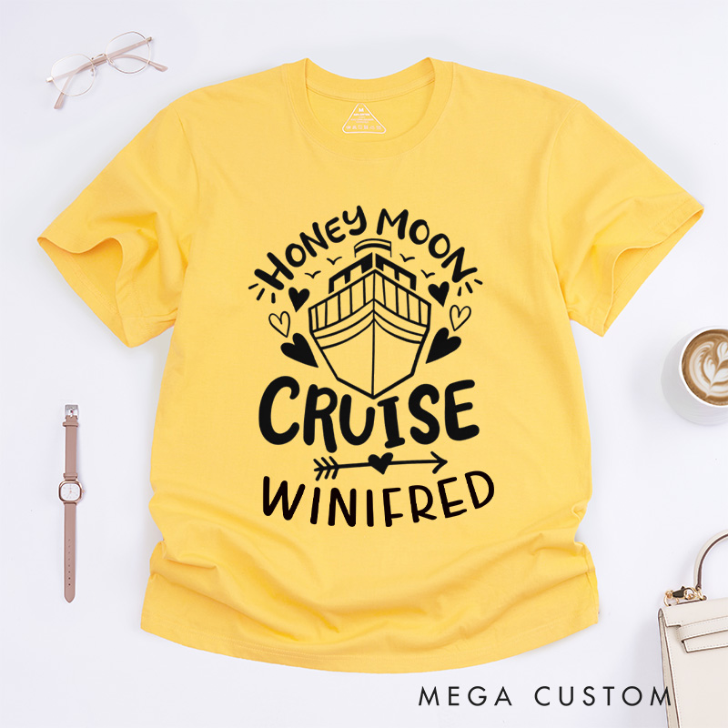 Personalized Honey Moon Cruise Classic T-Shirts Cruise Travel Shirt Cruise Tee Vacation Shirt Gifts for Cruise Traveler