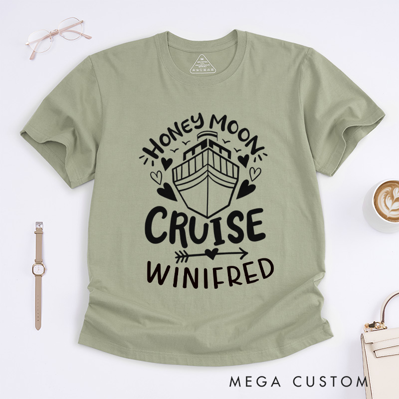 Personalized Honey Moon Cruise Classic T-Shirts Cruise Travel Shirt Cruise Tee Vacation Shirt Gifts for Cruise Traveler
