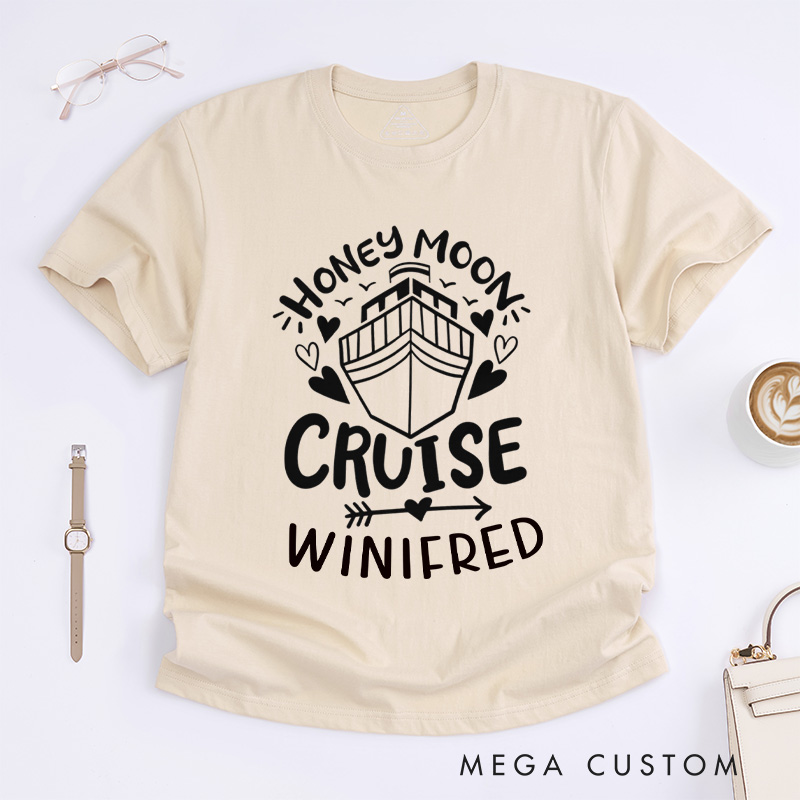 Personalized Honey Moon Cruise Classic T-Shirts Cruise Travel Shirt Cruise Tee Vacation Shirt Gifts for Cruise Traveler