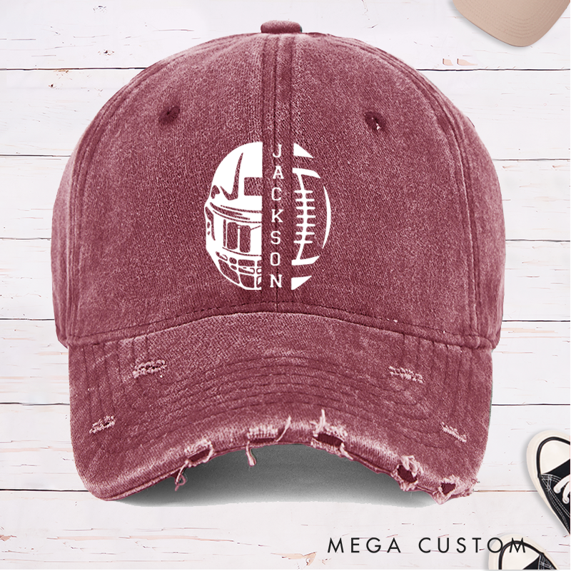 Personalized American Football Helmet Cap Featuring Custom Your Name,Personalized for Game Day Style