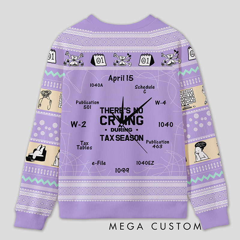 Personalized Tax Countdown Humor Ugly Sweater Office Holiday Party Gift for Accounting Pros