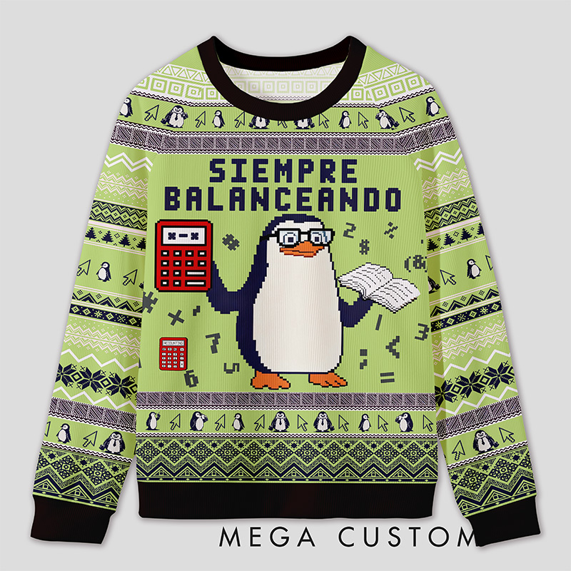 Personalized Finance Golden Goose Parody Ugly Sweater Office Holiday Party Gift for Accountants