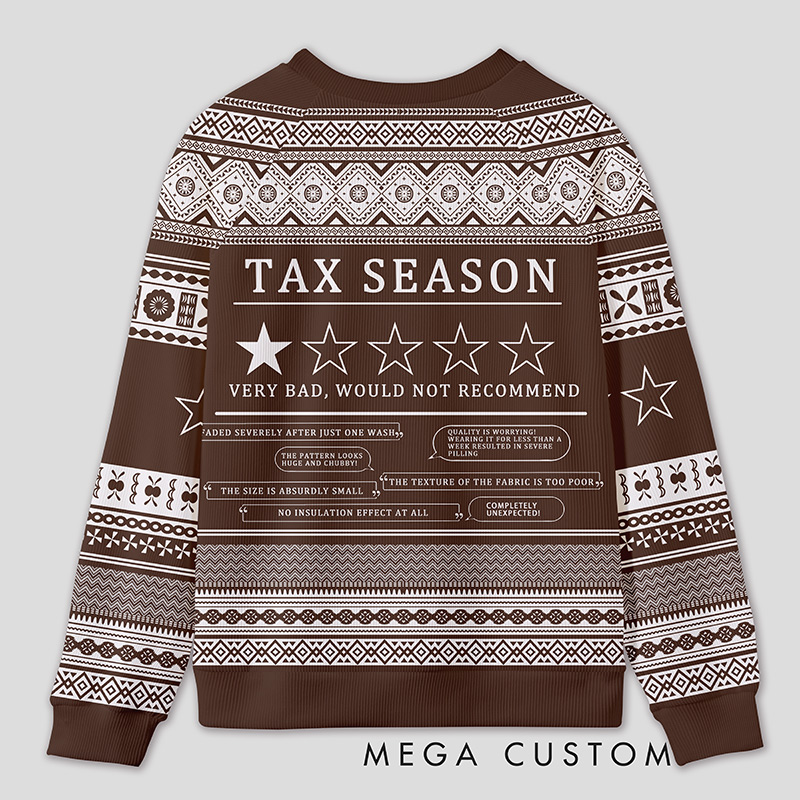 Personalized One Star Review Funny Ugly Sweater Office Holiday Party Gift for Accountants