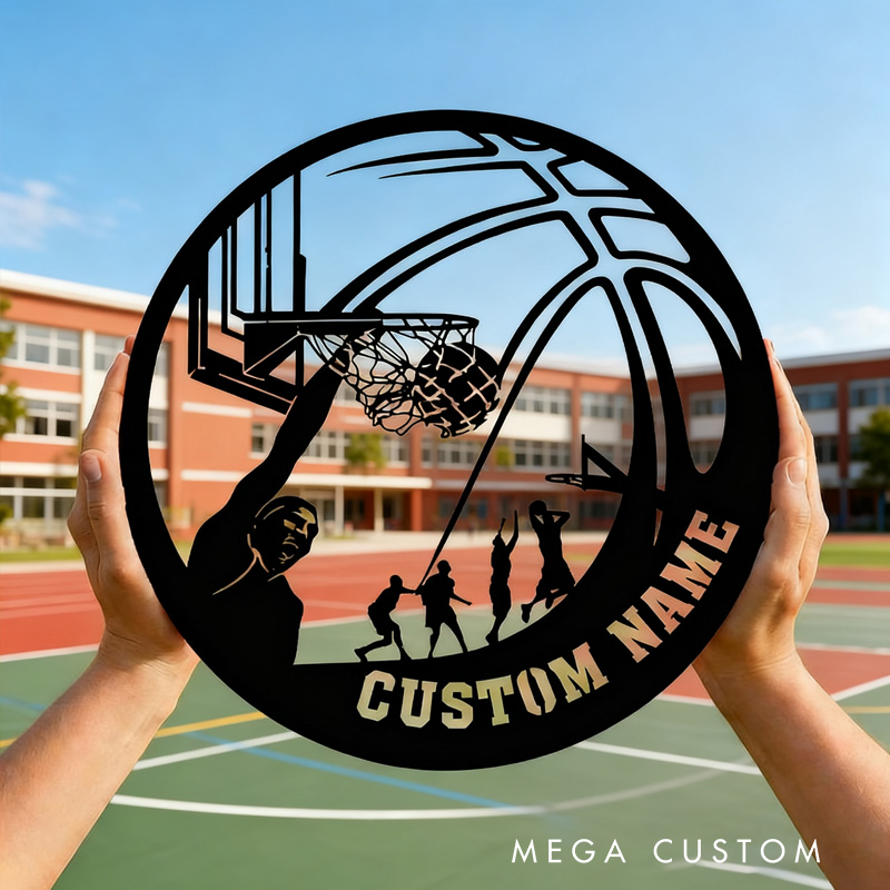 Personalized Basketball Player Metal Wall Art and Gift for Basketball Lovers