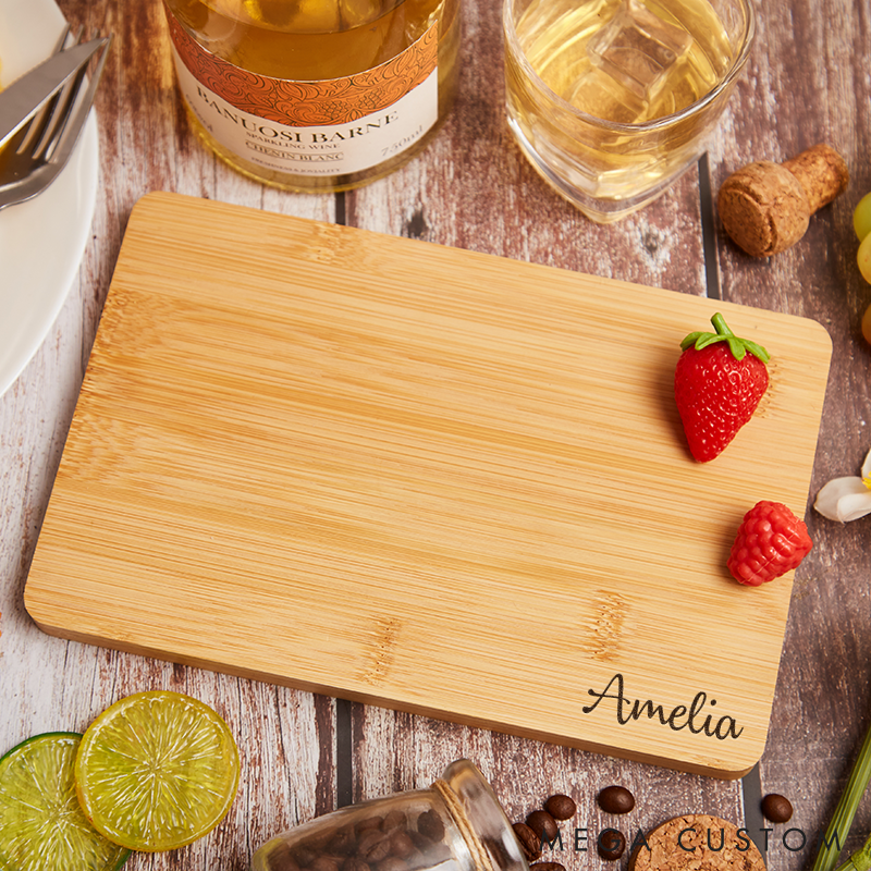 Personalized Bamboo Cutting Board with Name Custom Gifts for Kitchen Lovers Engraved Cutting Board for Cooking Wedding or Housewarming Gift  