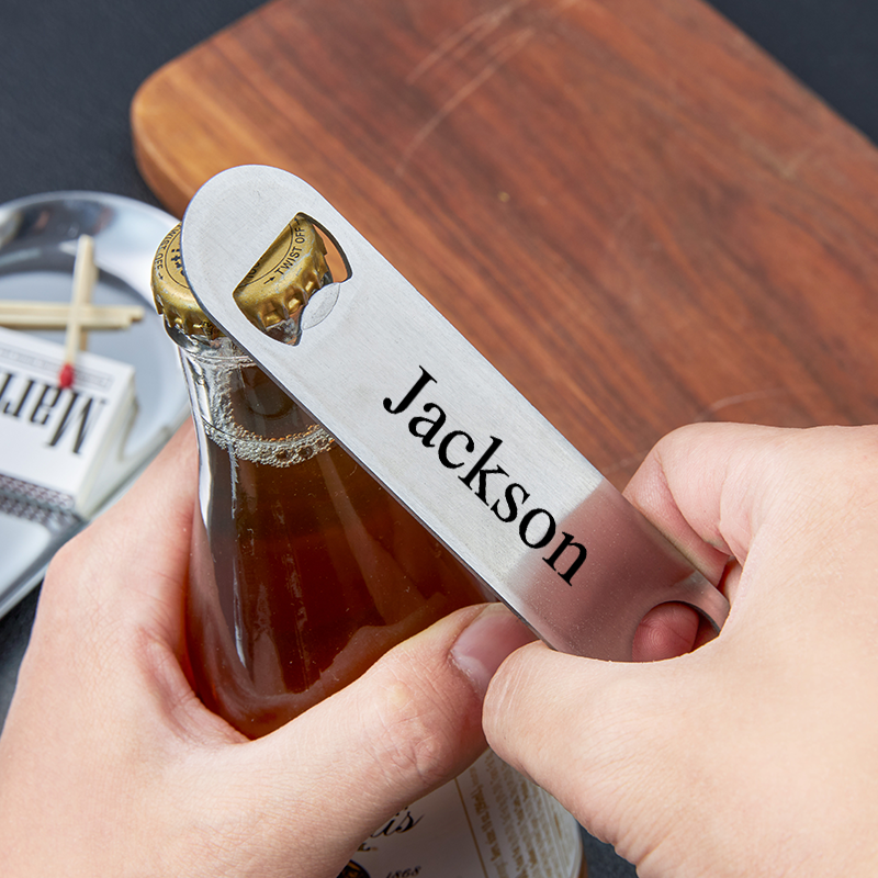 Personalized Stainless Steel Bottle Opener with Name Custom Bar Tool Gift for Beer Lovers Bartender Accessories  