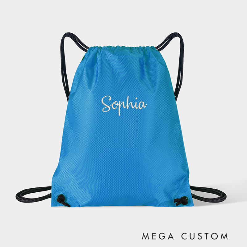 Personalized Drawstring Backpack with Name Custom Lightweight Gym Bag for Sports Travel and Everyday Use 
