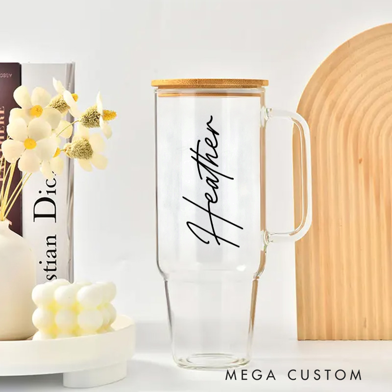 Personalized Tumbler with Name Custom Name Cup with Handle & Straw Girl's Trip Tumbler Sport Water Bottle Gift for Women