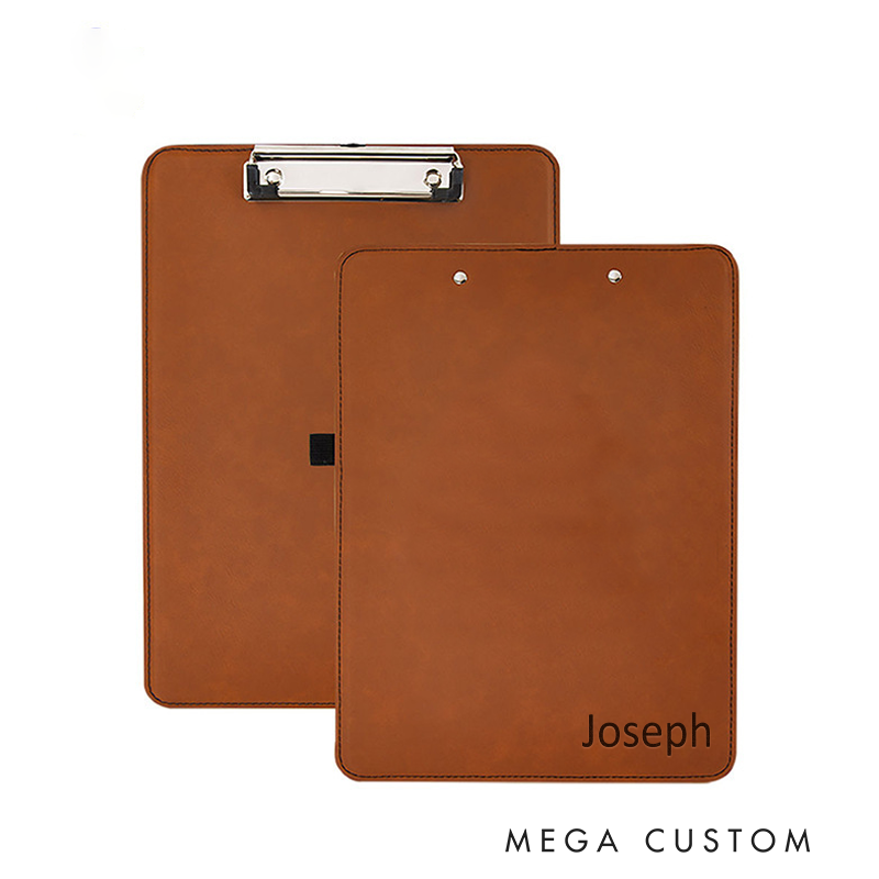 Personalized Leather Clipboard Custom Name Professional Writing Pad for Office and School  