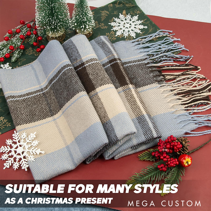 Personalised Name Embroidered Scarf for Men Custom Monogram Scarf Winter Long Scarves Gifts for Boyfriend Dad Husband