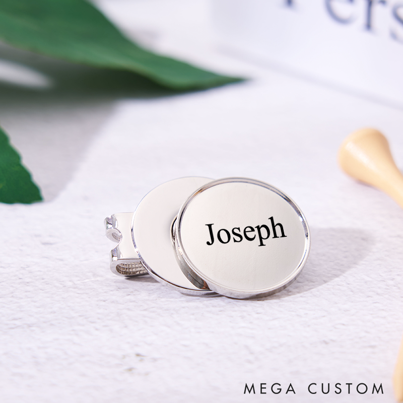 Personalized Golf Ball Marker With Magnetic Hat Clip Engraved Hat Ball Marker Golf Accessory Golf Groomsman Gift Golfer Gif Golf Ball Gift