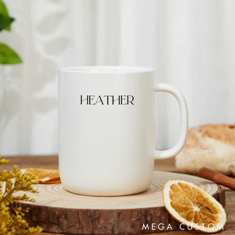 Personalized Ceramic Mug Custom Name Mug Coffee Mug Office Mug Christmas Gift Holiday Gift for Women Friends and Office Use