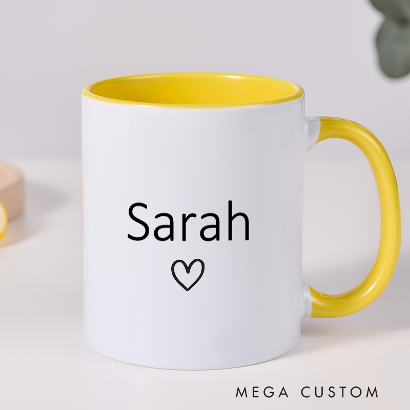 Personalized Ceramic Mug Custom Name Mug Coffee Mug Office Mug Christmas Gift Holiday Gift for Women Friends and Office Use