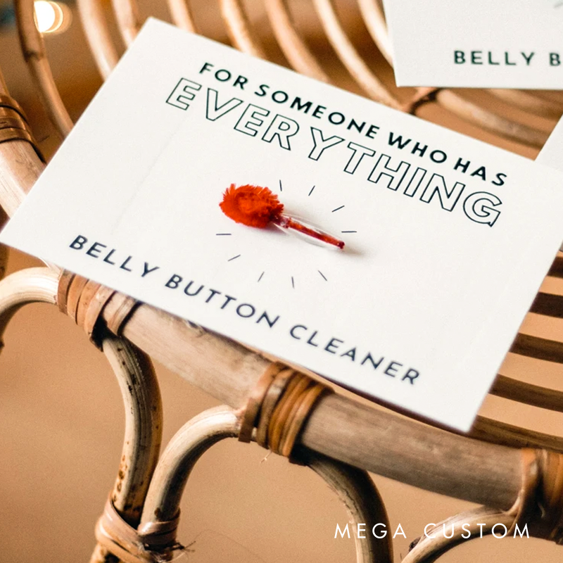 Red Belly Button Lint Brush Gag Gift Stocking Stuffer | Belly Button Cleaner Funny Gift for Christmas Stockings Novelty Gifts