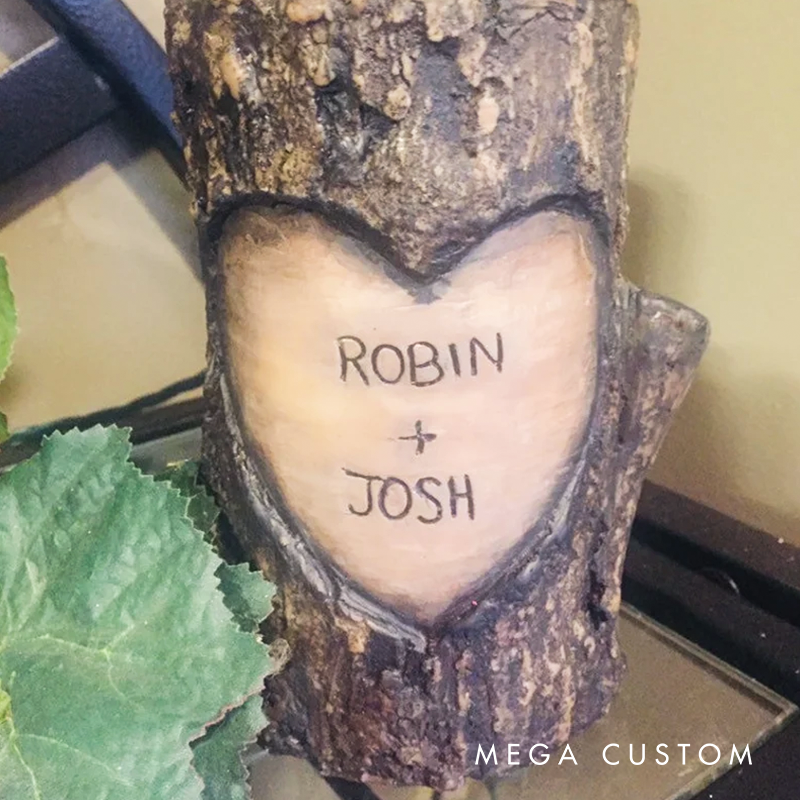 Personalized Log Candle (All Wax) Scented Soy Names Valentines Day Boyfriend Gift 16th Anniversary Christmas Gift For Him Or Her Romantic