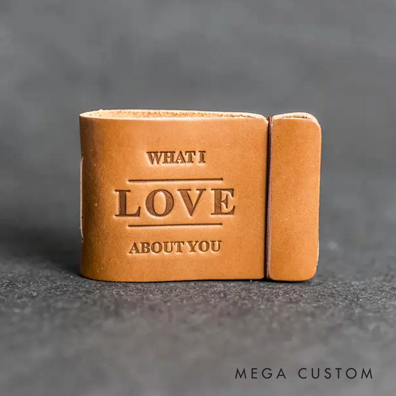 What I Love About You Leather Book Fill in the Blank Gift for Spouse or Significant Other Christmas Gift for Husband or Wife