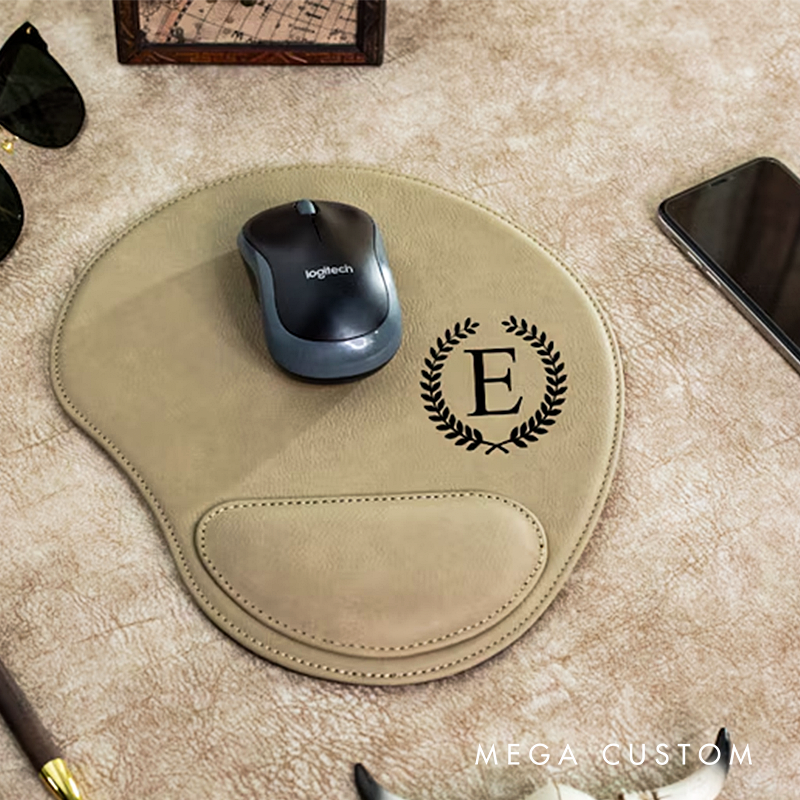 Personalized Mouse Pad Custom Leather Mouse Pa ,Coworker Gift Gift For Dad Boss Gift Gift for Him & Her Teacher gift Office Gifts
