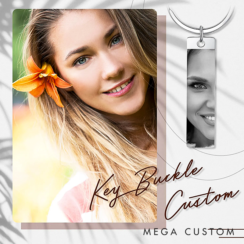 Personalized Human Eyes Keychain Engraved Your Eyes Photo keychian for Him or Her I with You keyring Birthday Gift for Boyfriend Lover