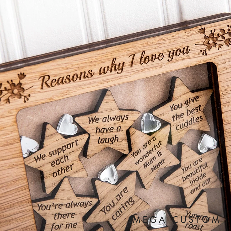 Personalised Anniversary Gift from Partner 10 Reasons Why I Love You Unique Gift for Christmas or Birthday Things I love about you Frame