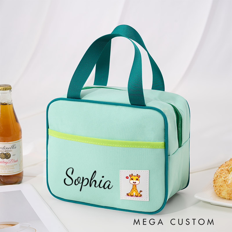 Personalized Lunch Box Bag Custom Lunch Box with Name Insulated Cooler Lunch Tote Back to School Gift Lunch Box Bag Birthday Gift