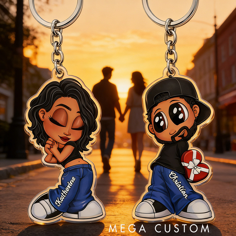 Personalized Heartfelt Acrylic Keychain Perfect Couples Holiday Gift Choice Romantic Keychain Gift for Partners