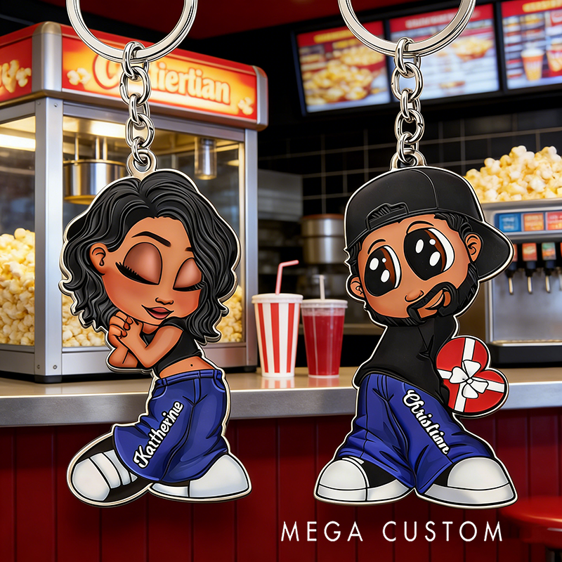 Personalized Heartfelt Metal Keychain Perfect Couples Holiday Gift Choice Romantic Keychain Gift for Partners