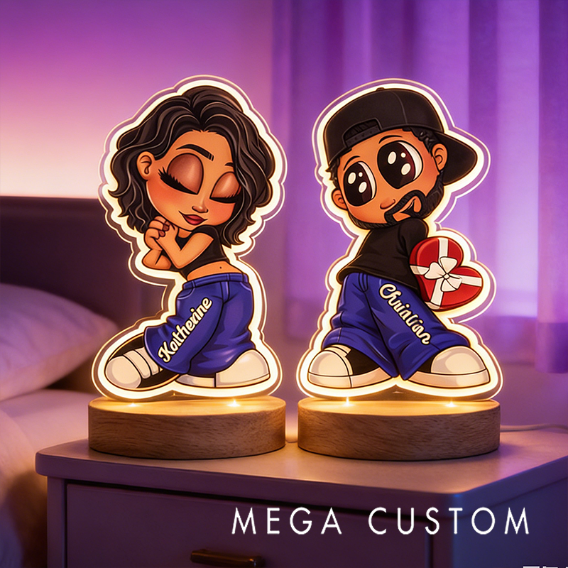 Personalized Heartfelt Glowing Anime Style Custom Photo Table Lamp Perfect Romantic Holiday Gift Choice Custom Photo Night Light for Partners