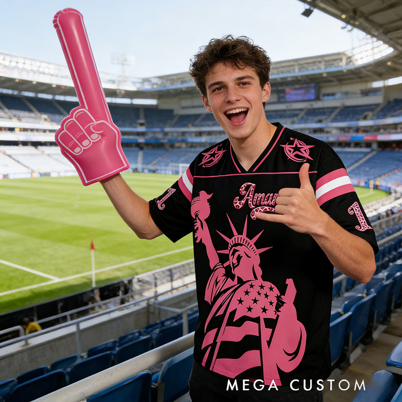 Personalized Sport-Themed Statue of Liberty Jersey with Custom Leopard Print Number for Sport Fans