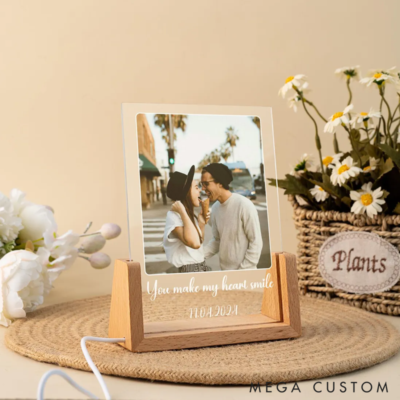 Peronalized Photo Night Light Custom Photo Collage Frame Lamp Wedding Gift for Couple Valentines Day Gift Anniversary Gift