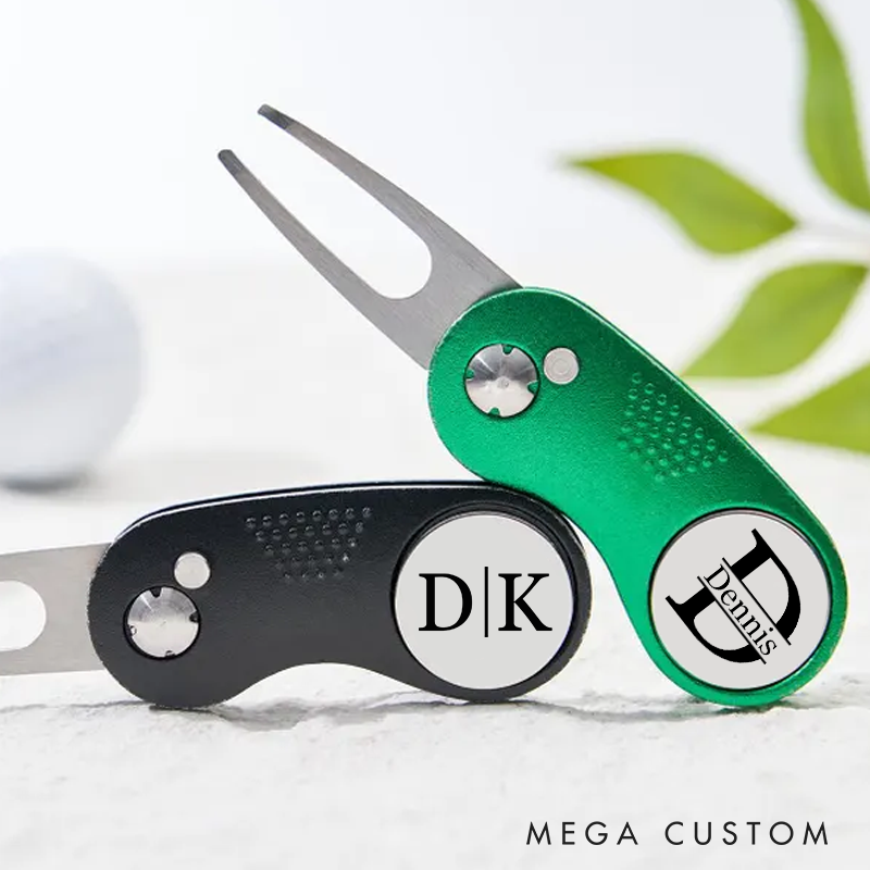 Personalized Golf Divot Tool Custom Golf Gift for Men Engraved Golf Ball Marker Golf Groomsmen Gift for Dad Husband Gift Golf Accessories