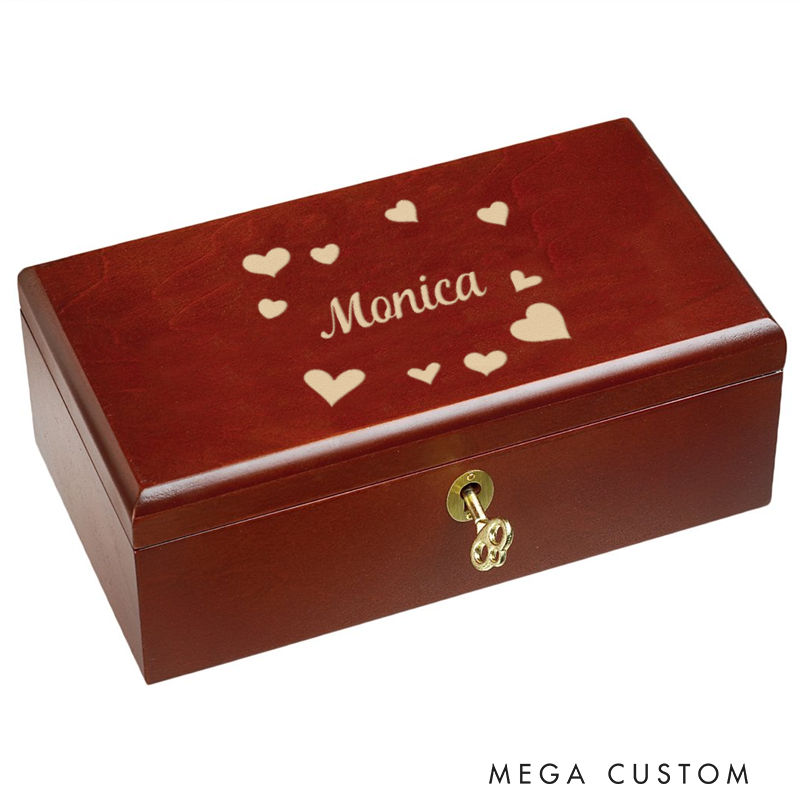 Personalized engraved wooden keepsake Box Memory Chest for Weddings Rustic Memento Box Perfect for Photos & Sentimental Keepsakes