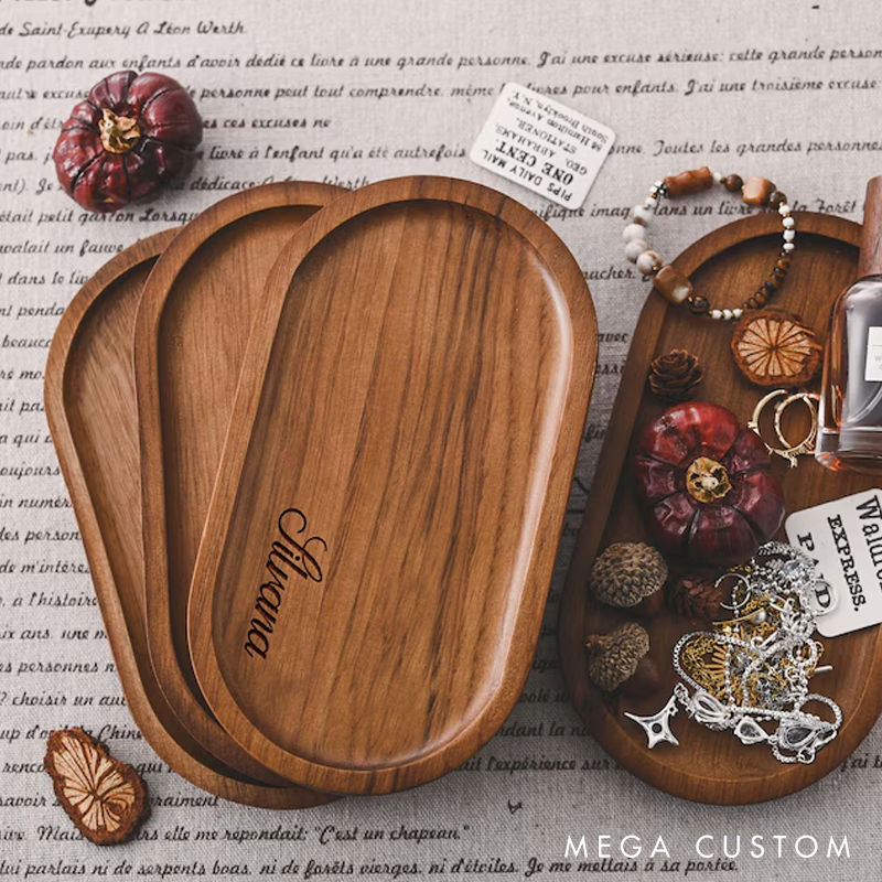 Personalized KitchenTrays Custom Wooden Trays Countertop Trays Kitchen Trays Wooden Tray Ring Tray Jewelry Tray Anniversary Gifts