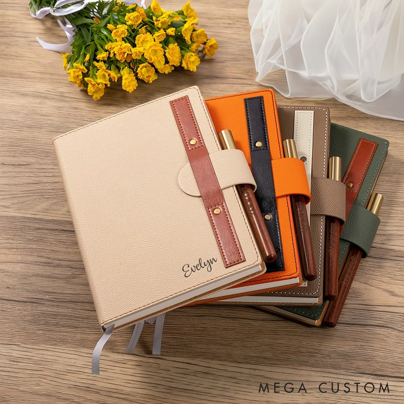 Personalized Engraved Journal Custom Leather Journal Handbook Journal with Name Birthday Gift for Her