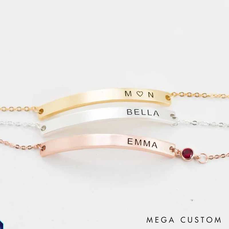 Personalized Birthstone Bracelet Gift for Women GPS Coordinates Longitude Latitude Bracelet Birthday Gift for Her Valentine's Day gifts Wedding Gift
