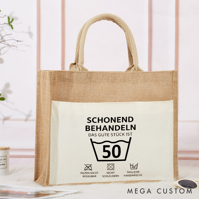 Birthday Jute Bag Birthday Gift Sustainable Gift Bag Shopping Bag for Mom Wife