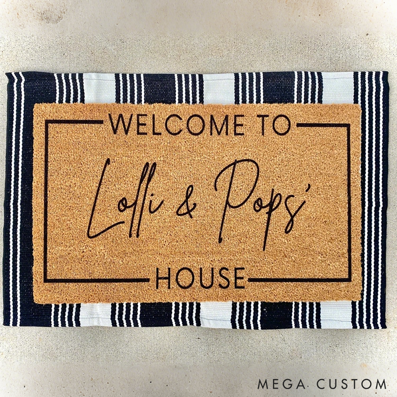 Personalized Gift for Grandparents Custom Grandparent Doormat Gift for Mom Gift for Grandma Welcome Mat