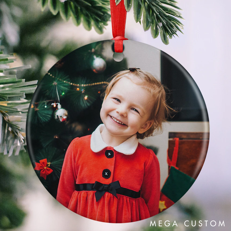 Personalized Photo Ornament Custom Picture Ornament Couples Ornaments Unique Gift for Couple Girlfriend Boyfriend Valentine's Day Gift