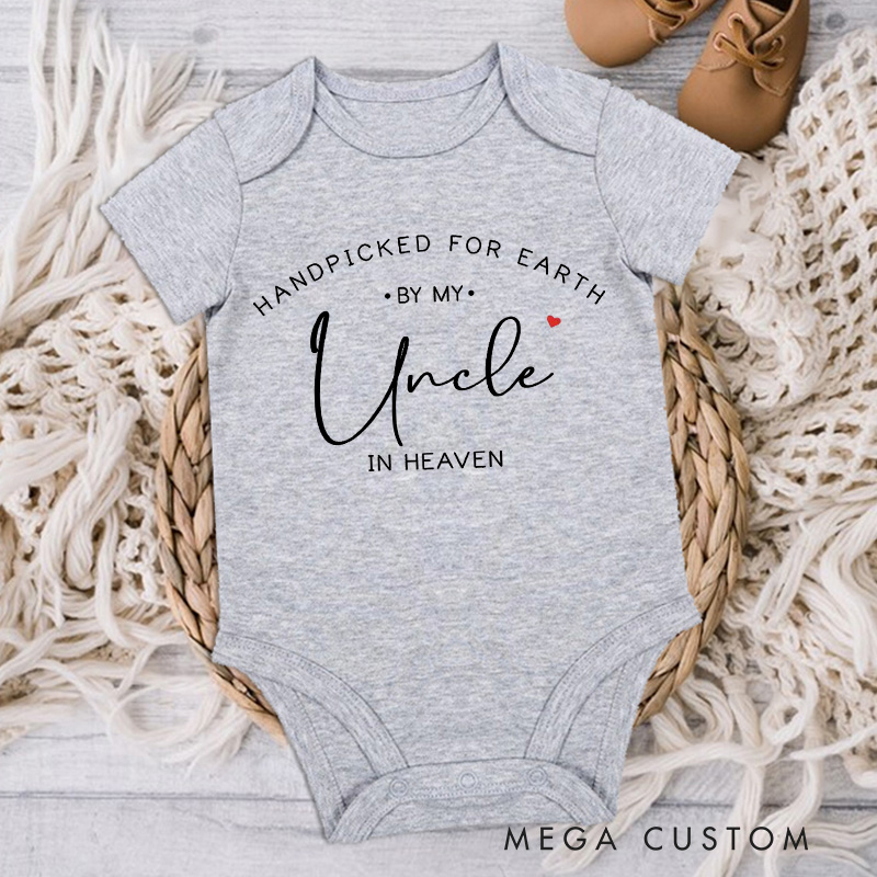 Personalized Handpicked for Earth Onesie Baby Onesie in Heaven Onesie Bodysuit Announcement Onesie Heaven Sent Onesie New Baby Gift Baby Shower Gift