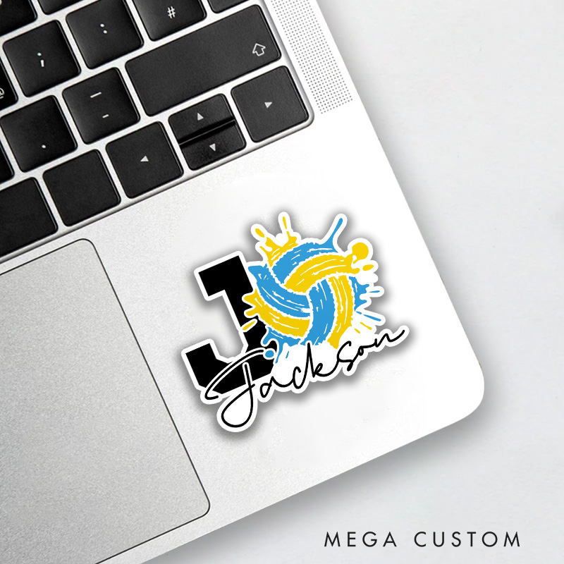 Personalized Volleyball Sticker with Custom Name for Players and Fans