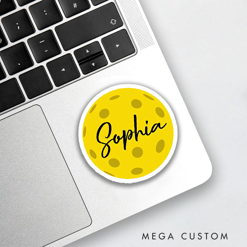 Personalized Pickleball Sticker with Custom Your Name for Pickleball Gift