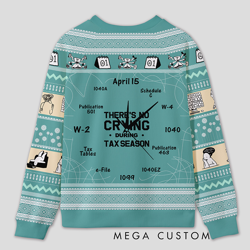 Personalized Tax Countdown Humor Ugly Sweater Office Holiday Party Gift for Accounting Pros