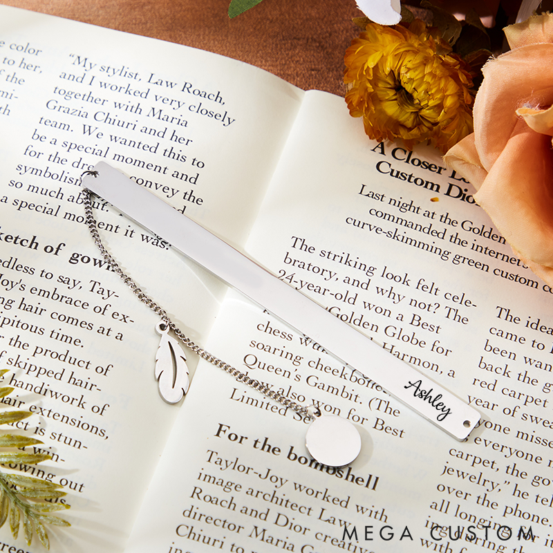 Personalized Metal Bookmark for Women Men Engraved Bookmark Gifts for readers Gift for Book Lover