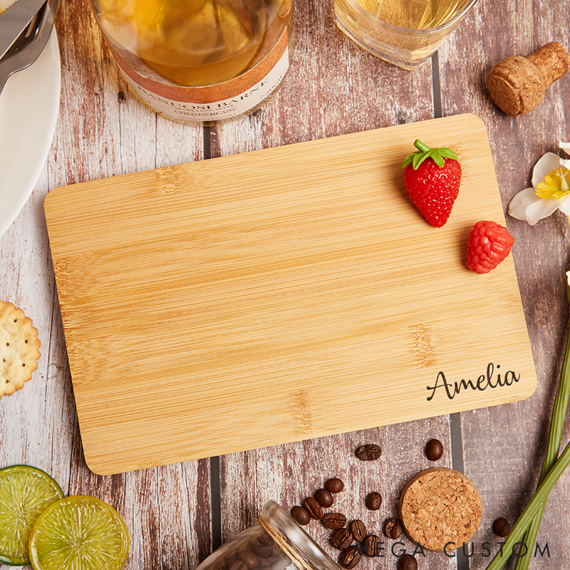 Personalized Bamboo Cutting Board with Name Custom Gifts for Kitchen Lovers Engraved Cutting Board for Cooking Wedding or Housewarming Gift  